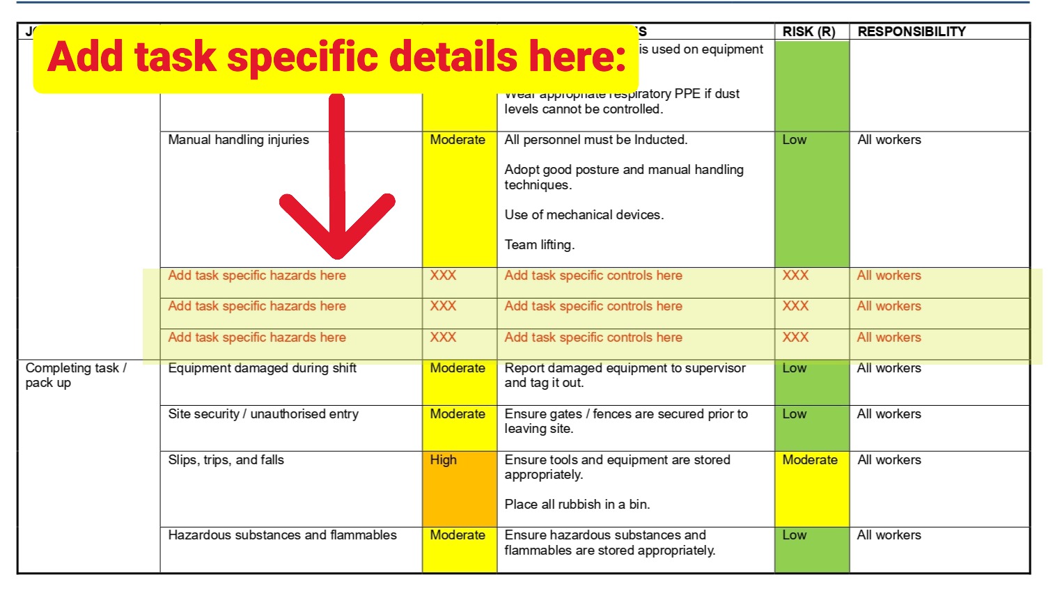 Free Planer SWMS (Safe Work Method Statement) Template image