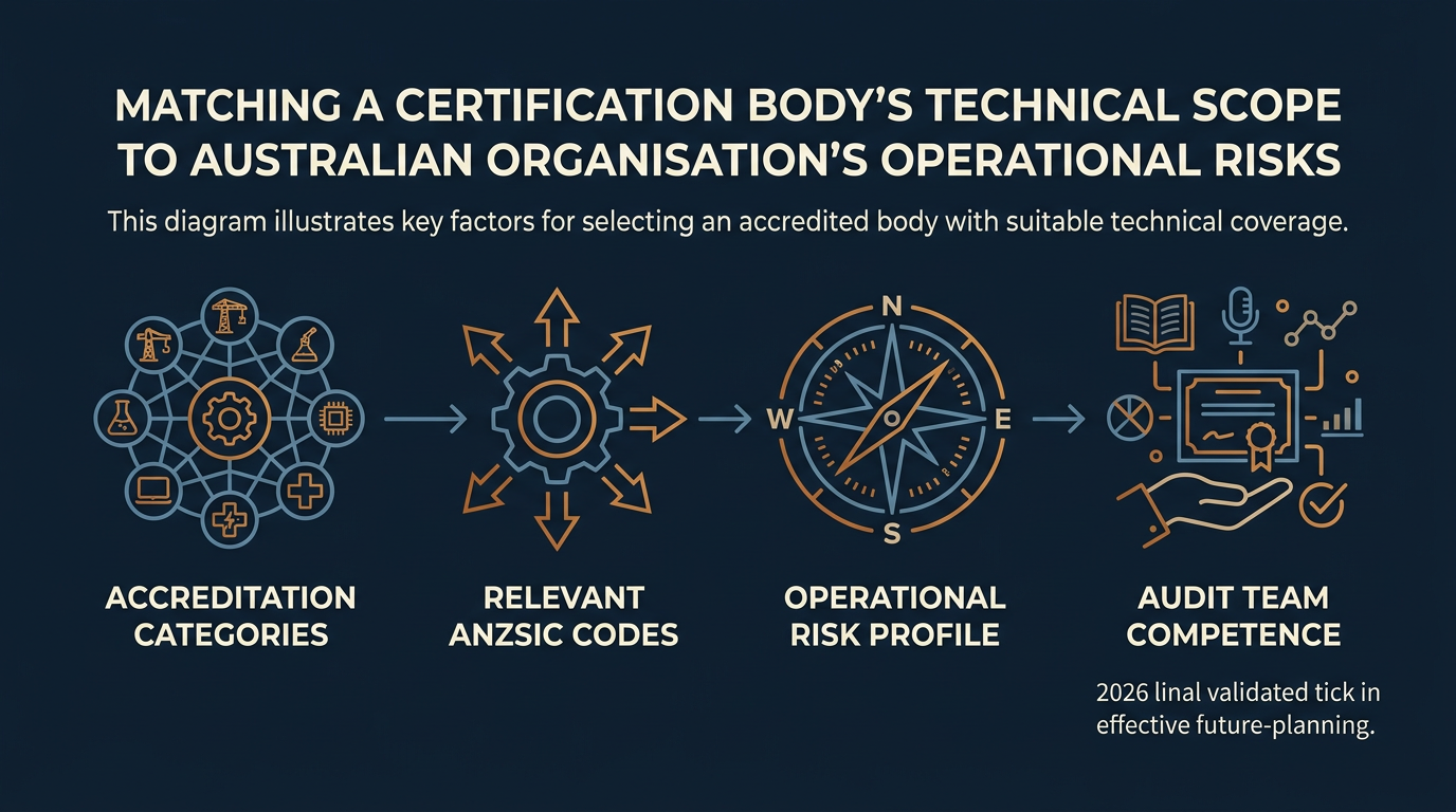 Understanding scheme coverage and technical scope when selecting a JAS-ANZ accredited certification body in Australia.