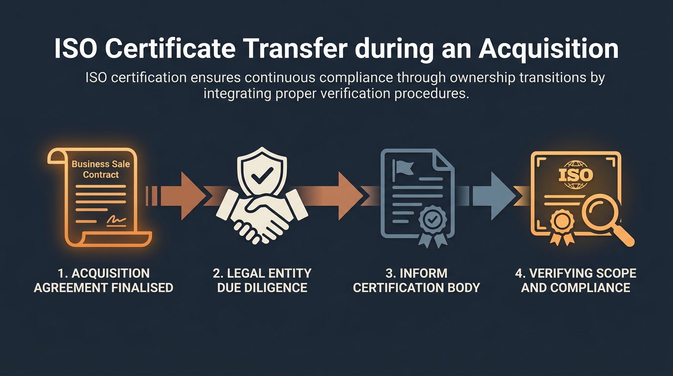 ISO Certificate Ownership Transfer in Acquisitions Legal ownership of ISO certificate during business acquisition explained