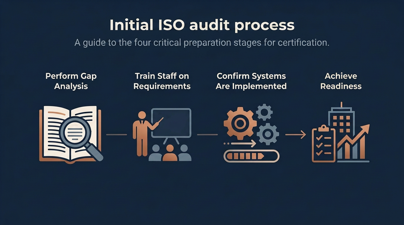 Initial ISO Audit Phases Explained Initial certification audit phases: Stage 1 vs Stage 2 ISO audit explained