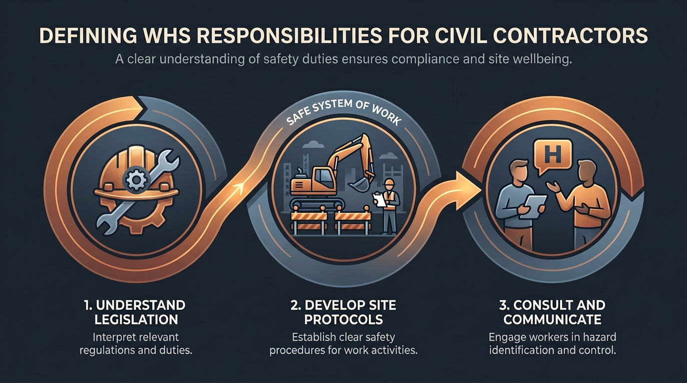 WHS for Civil Contractors Explained Understanding WHS requirements for civil contractors in Australia.