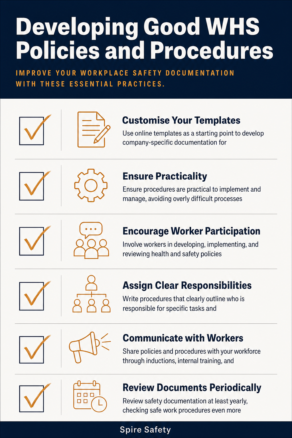 The Complete Guide to WHS Policies and Procedures in Australia infographic