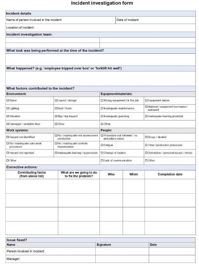 Incident Report Form