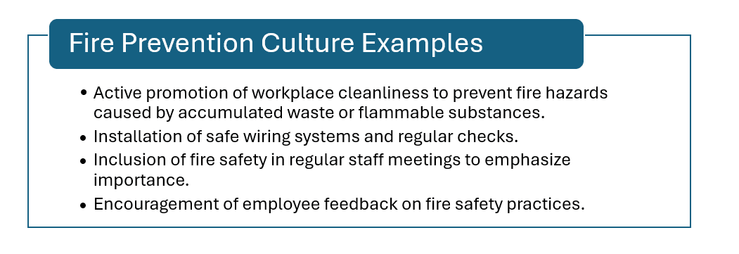 Fire Prevention Culture examples