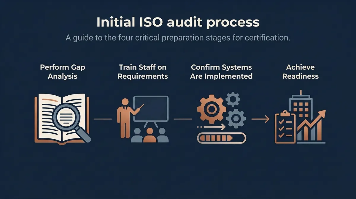Initial ISO Audit Phases Explained Initial certification audit phases: Stage 1 vs Stage 2 ISO audit explained