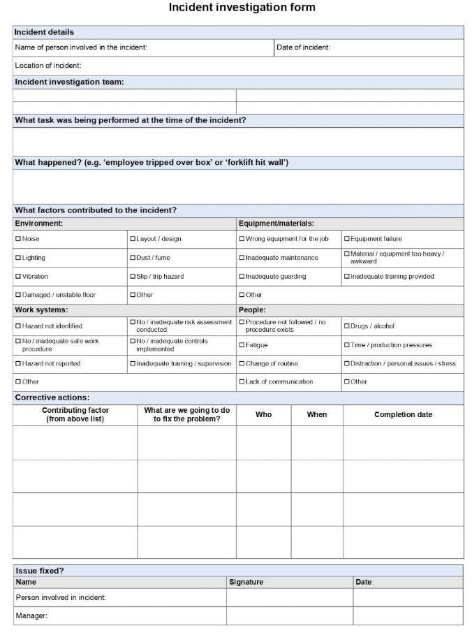 Incident Report Form