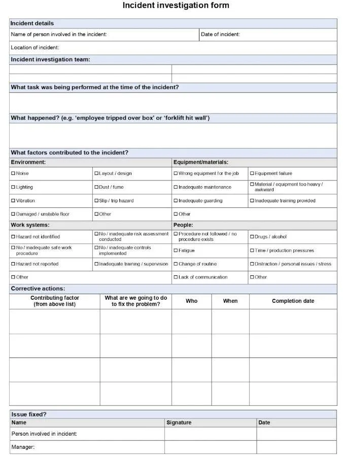 Incident Report Form