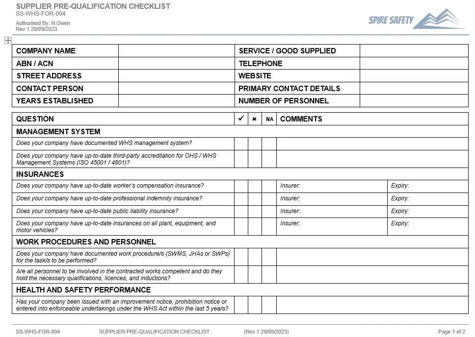 Contractor Pre-Qual
