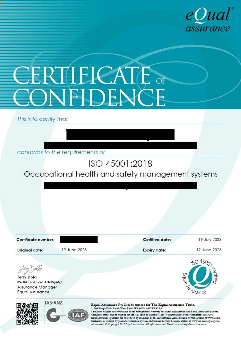 Integrated Management System ISO Certificate