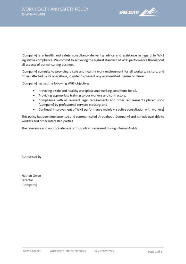 Whsms Implementation Plan Example What is a WHSMS? Work Health and Safety Management System