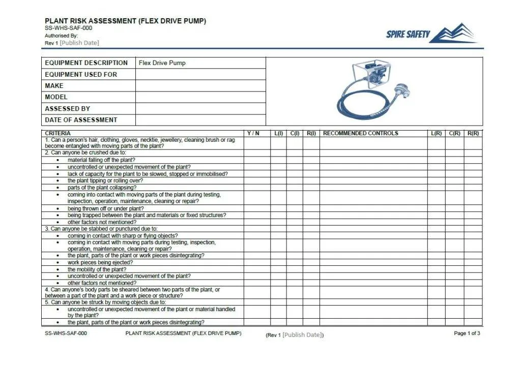 Flex Drive Pump Risk Assessment